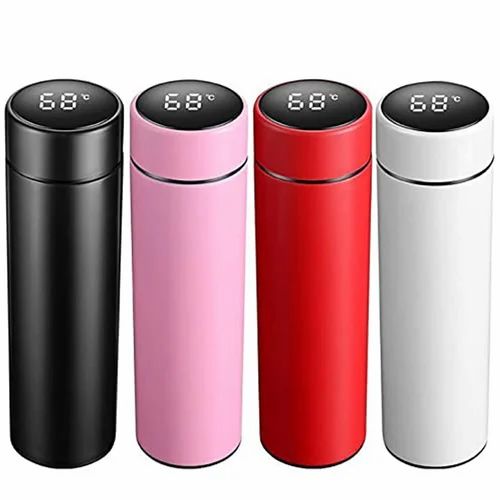 Generic Premium LED Smart Flask 500ml Stainless Steel Vacuum Insulated Temperature Display Water Bottle (Multicolor)